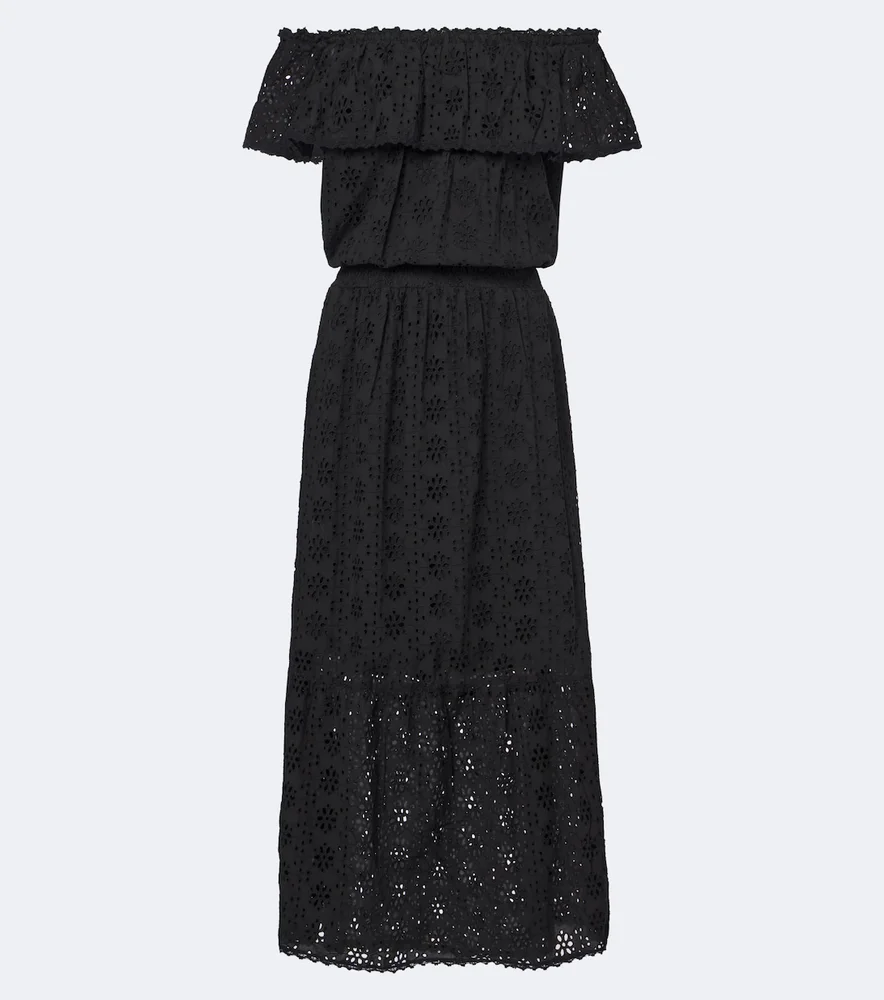 Larna broderie anglaise cotton midi dress