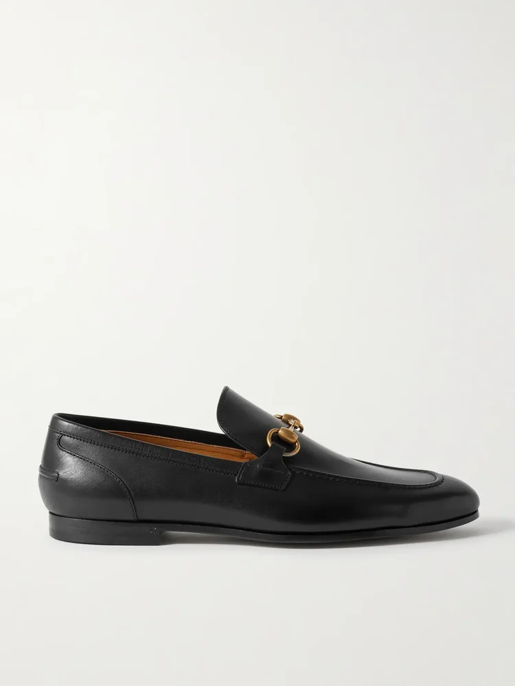 Jordaan Horsebit Leather Loafers, Black