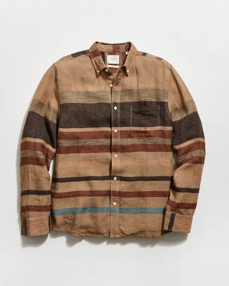 Archive Stripe Weave Tuscumbia Shirt Button Down, Multi Colored