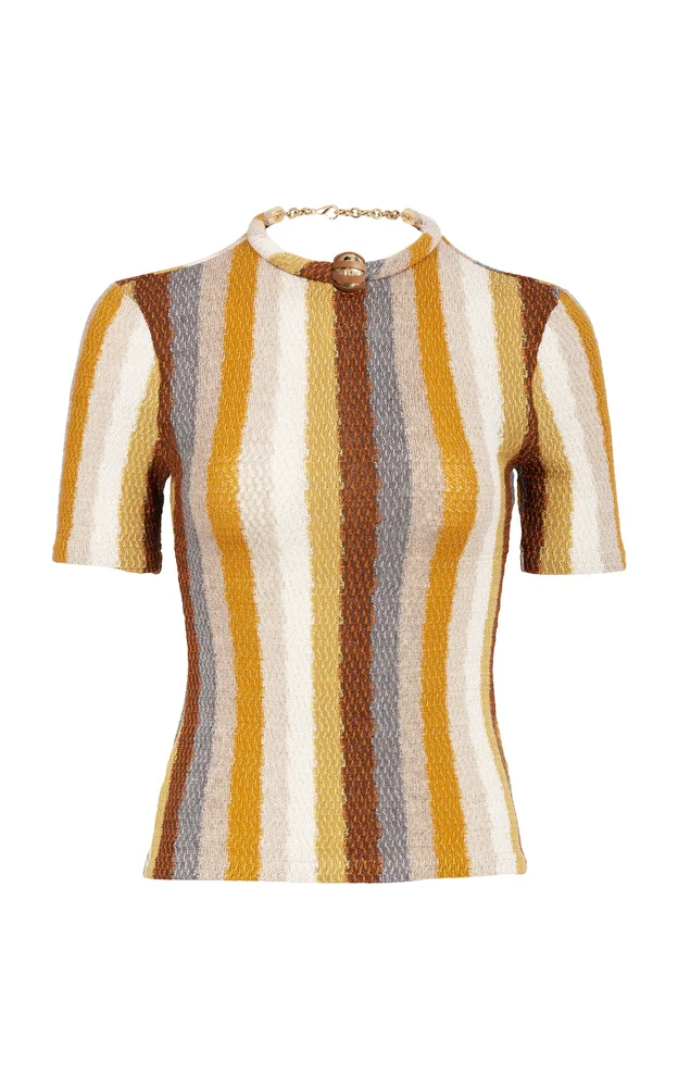 Varinia Jewel-Detailed Knit Shirt
