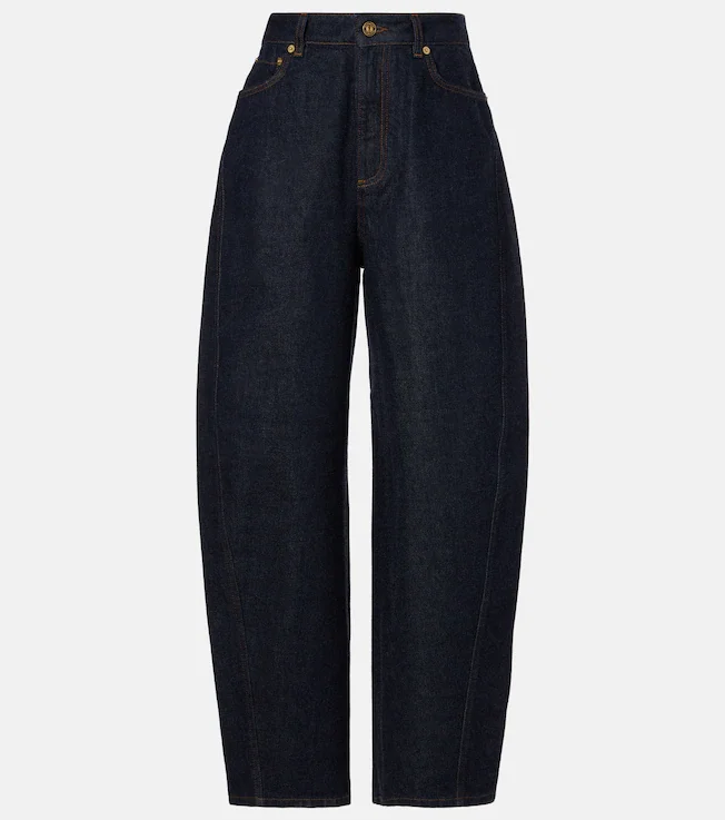 Cocoon high-rise wide-leg jeans