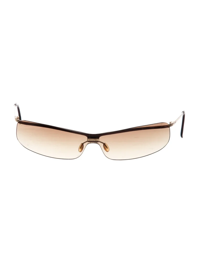 Interlocking CC Logo Narrow Sunglasses