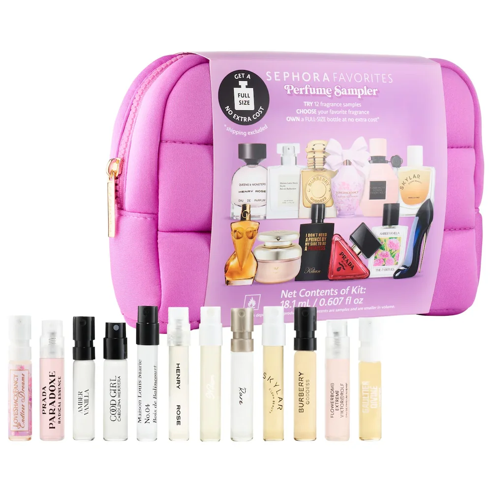 Perfume Sampler Set with Floral & Vanilla Perfumes