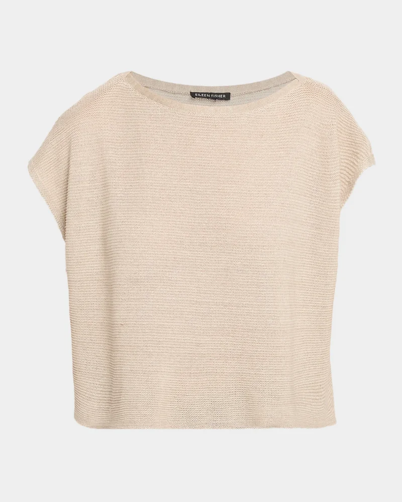 Bateau-Neck Organic Linen Sweater