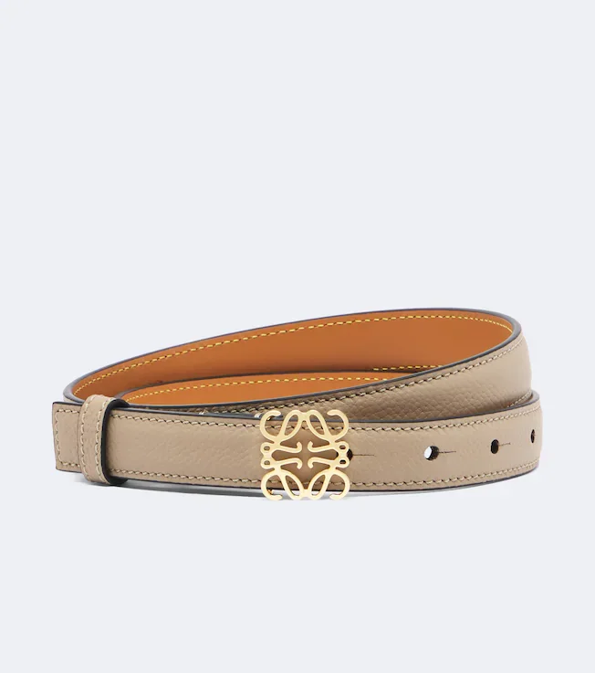 Anagram leather belt