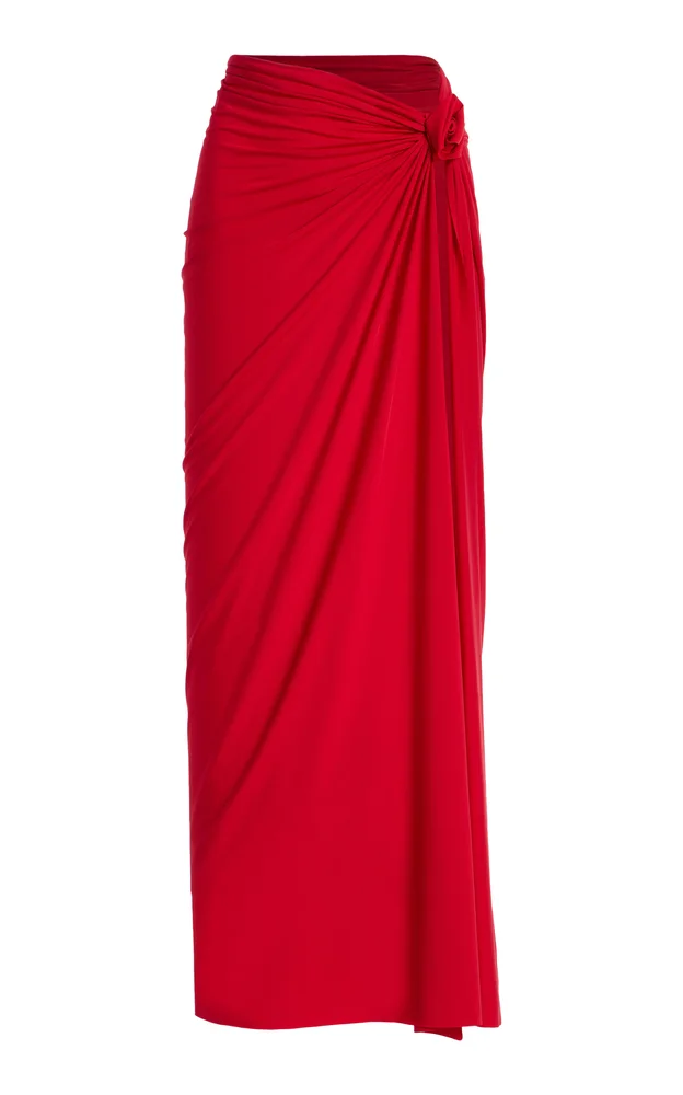 Exclusive La Isla Pollera Jersey Maxi Skirt