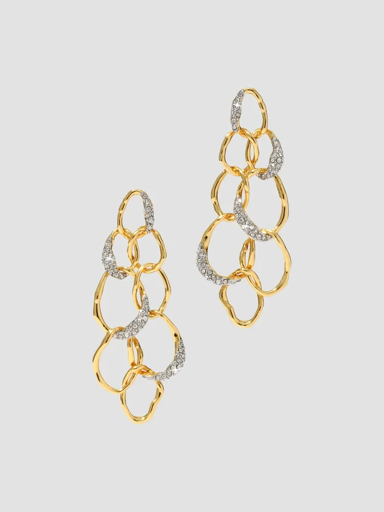 Solanales 14K-Gold-Plated, Rhodium-Plated & Crystal Drop Earrings