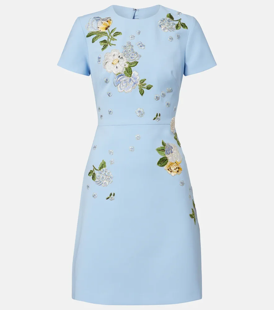 Floral embroidered minidress