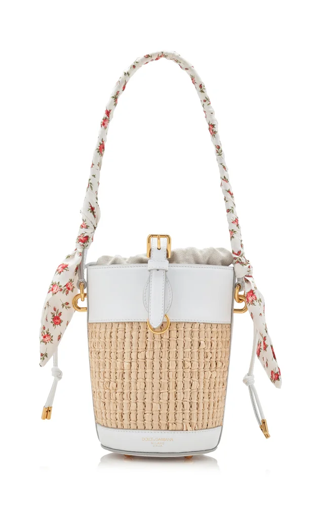 Re-Edition 2000's Crochet and Leather Bucket Bag