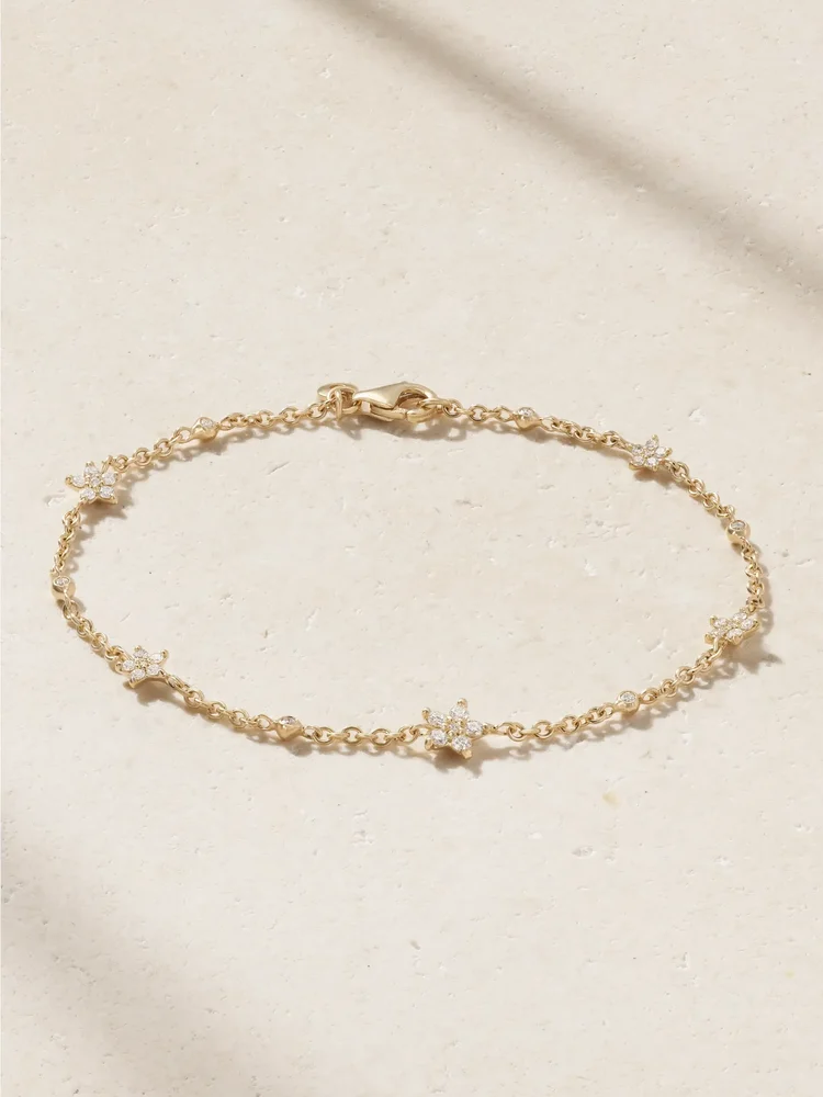 Shooting Stars 18-karat gold diamond bracelet