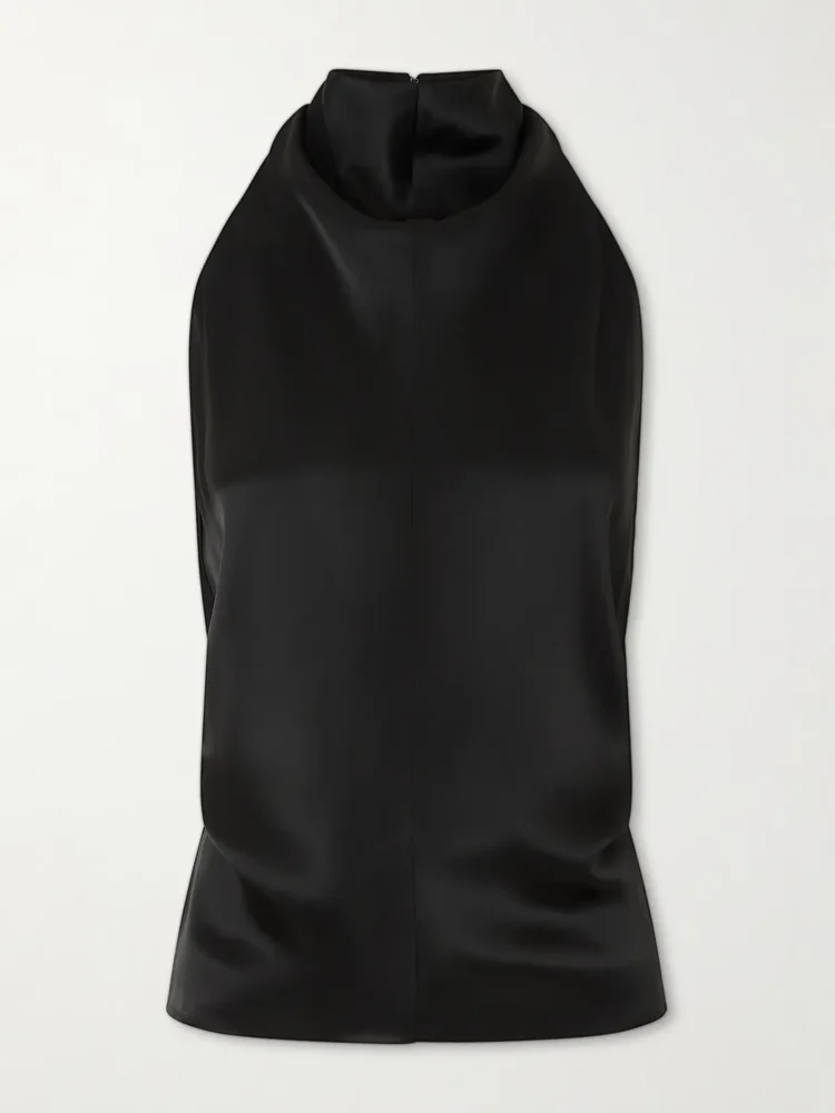 Rone satin halterneck blouse