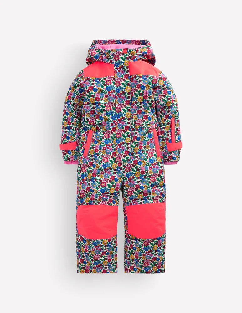 All-Weather Ski All-In-One-Neon Pink Ditsy Floral
