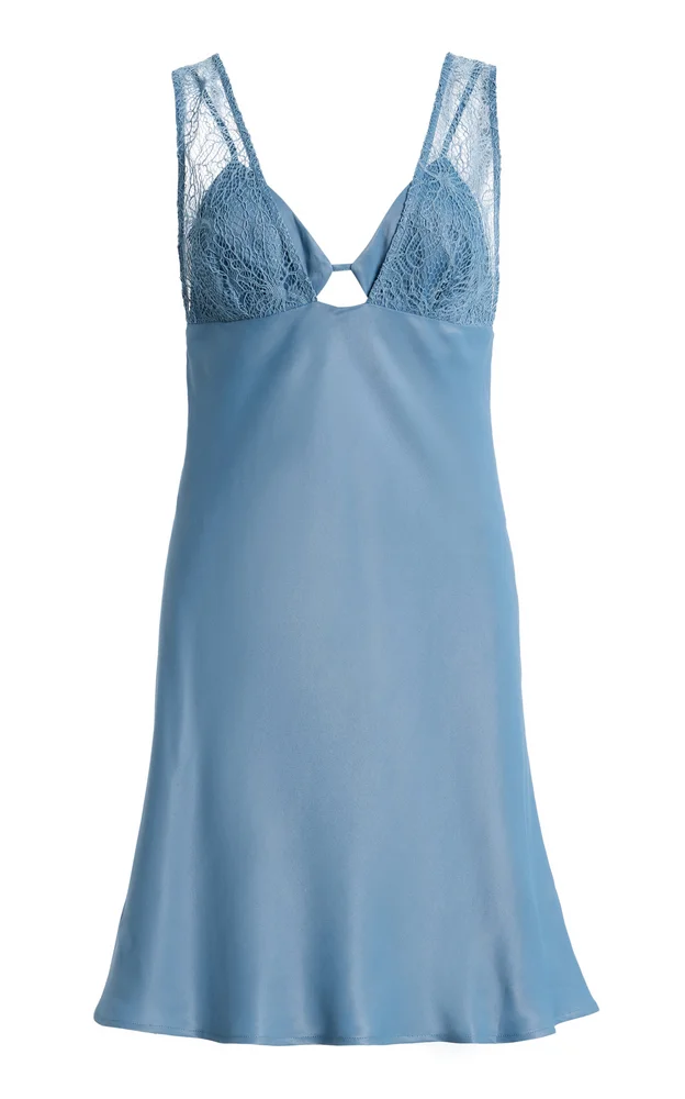Exclusive Inhale Layered Satin Mini Dress