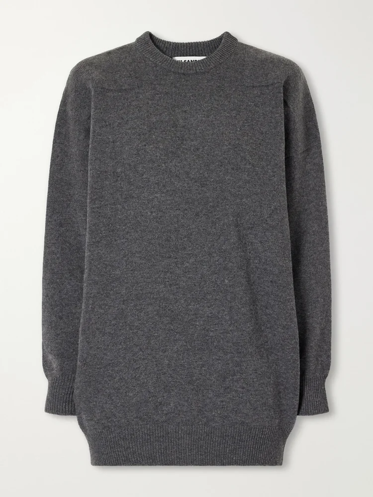 Padded wool-blend sweater