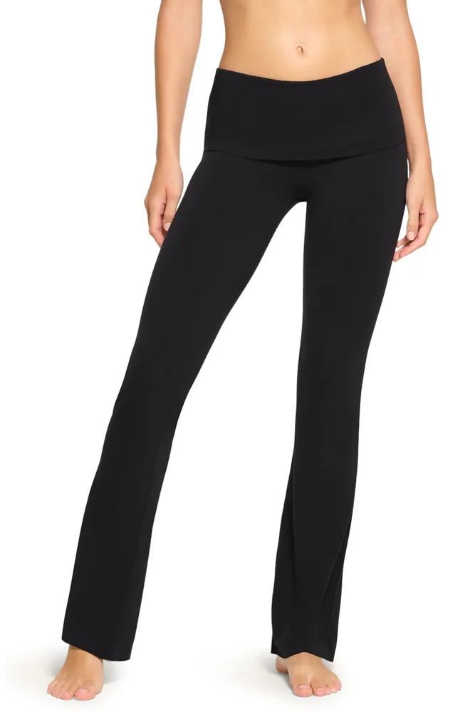 Stretch Cotton Jersey Foldover Pants