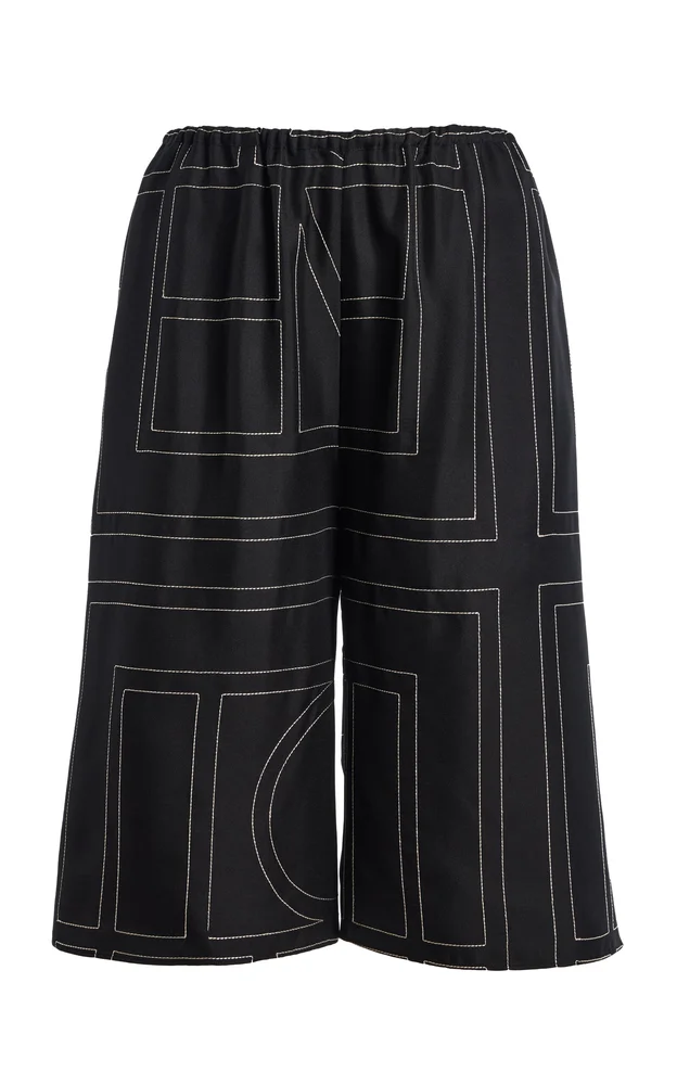 Monogram Organic Silk Culottes