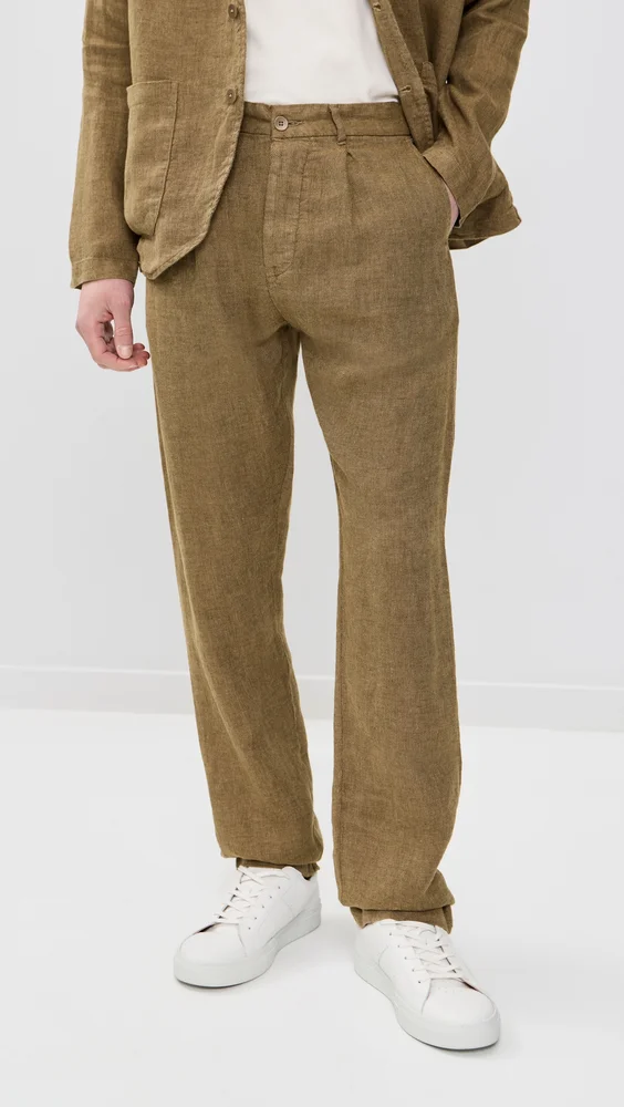 Pleated Linen Alta Trousers