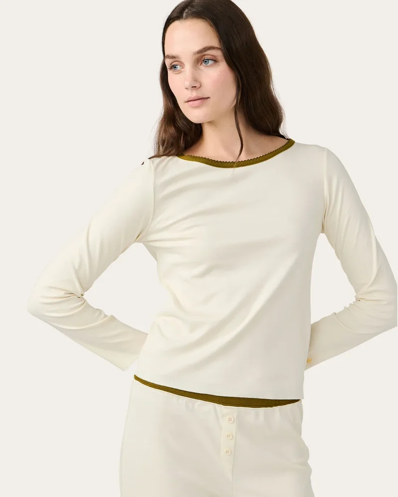 Ellie PJ Set in Ivory