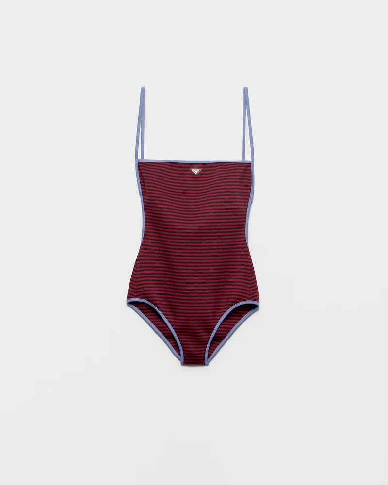 One-piece interlock jersey swimsuit