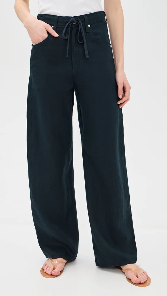 Brynn Drawstring Linen Trousers