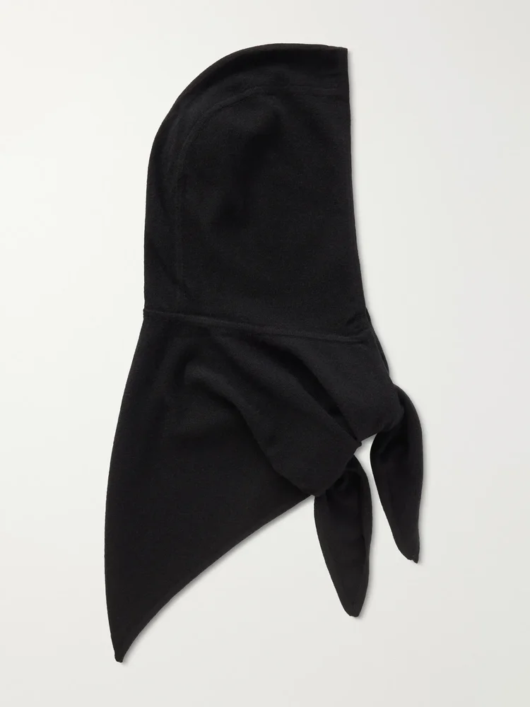Hooded cashmere scarf