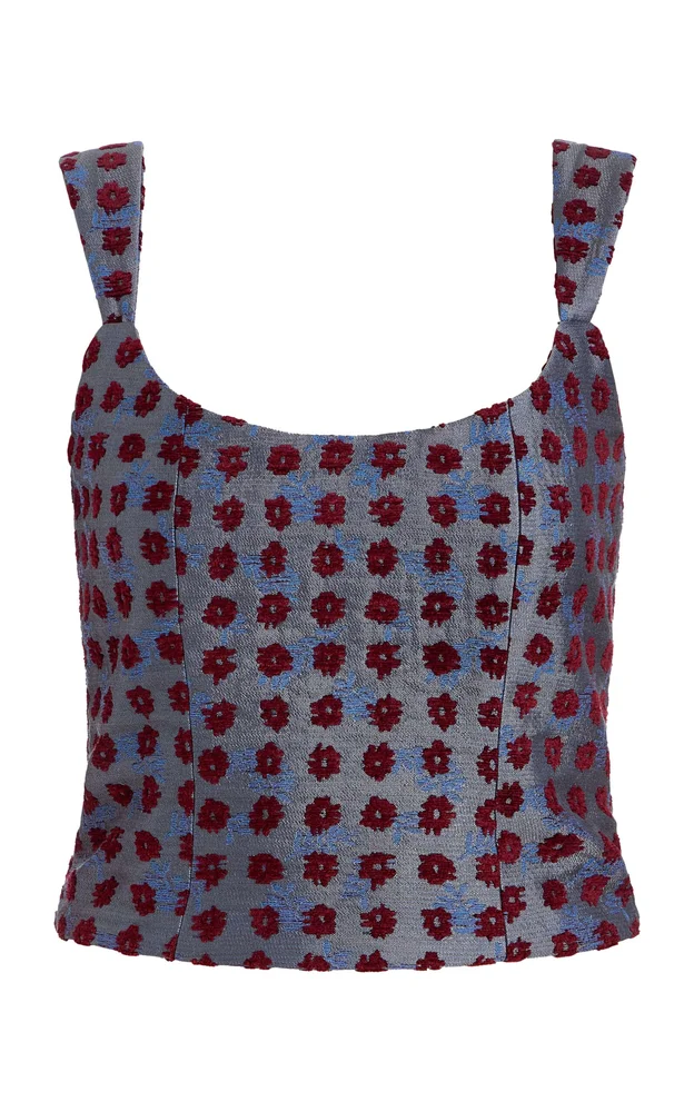 Maisie Teal Tapestry Top