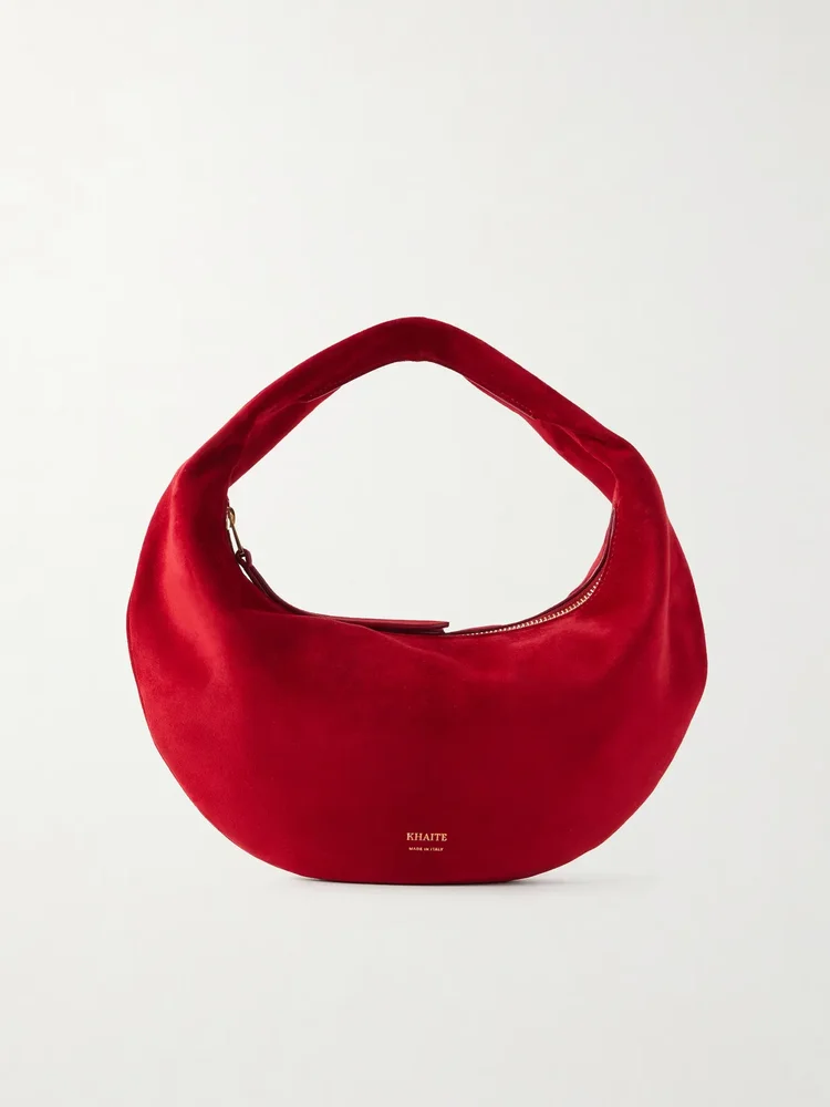 Olivia mini suede top-handle bag