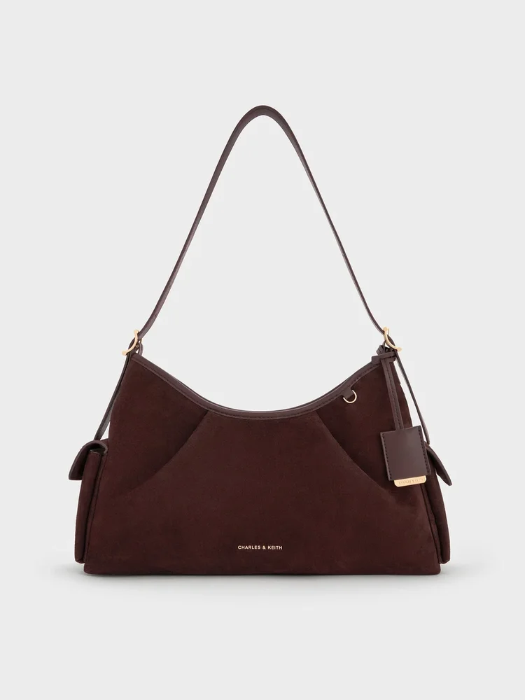 Khai Side-Pocket Shoulder Bag, Espresso Brown