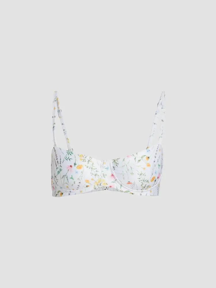 Portia Floral Bikini Top