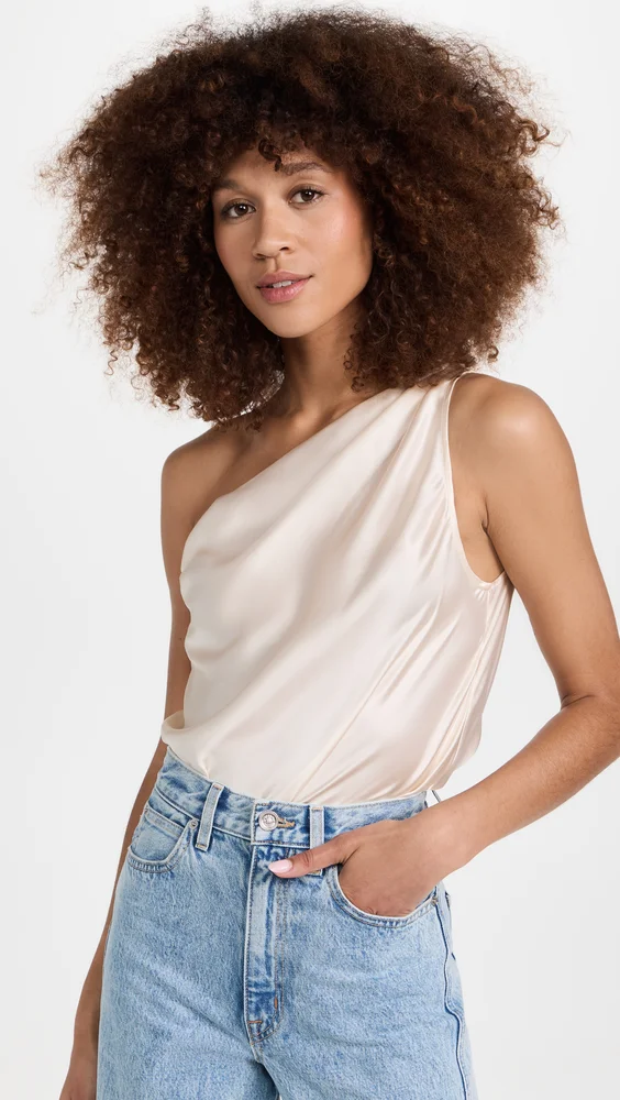Darby Silk Thong Bodysuit