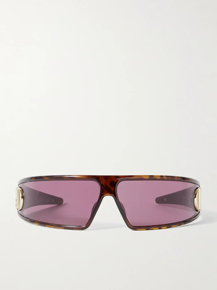VeryDior M1U wrap-around tortoiseshell acetate sunglasses