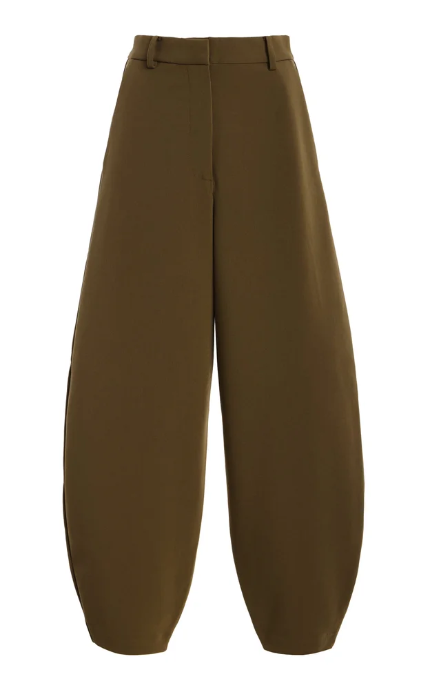 Carlien Mid-Rise Barrel-Leg Pants