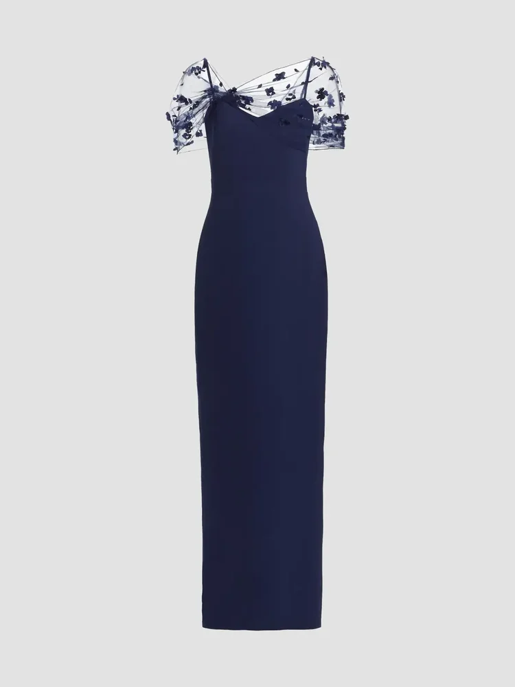 Sophia Beaded Shawl Gown