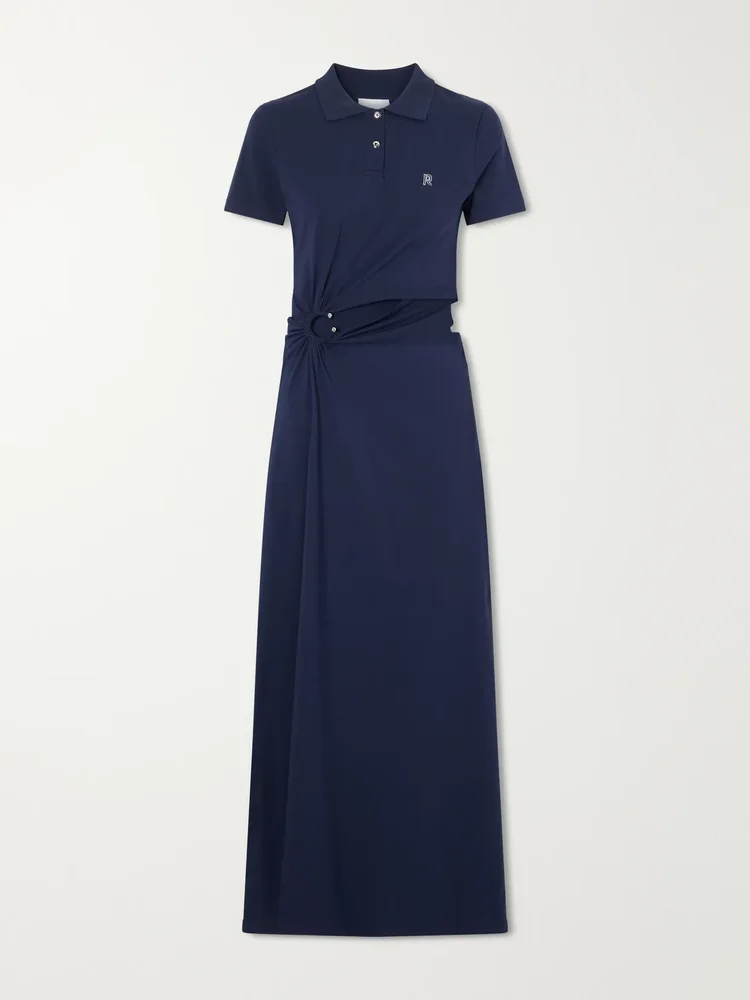 embellished jersey midi dress