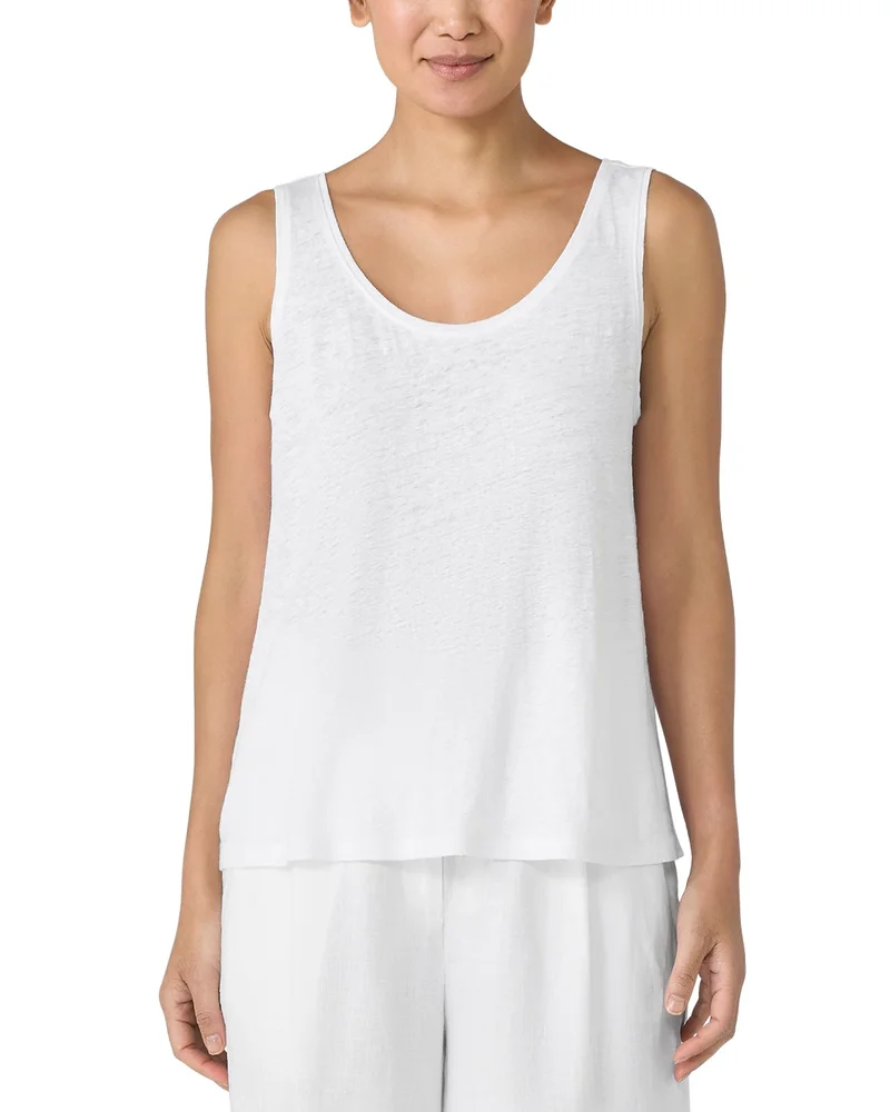 Scoop Neck Tank Top (White)