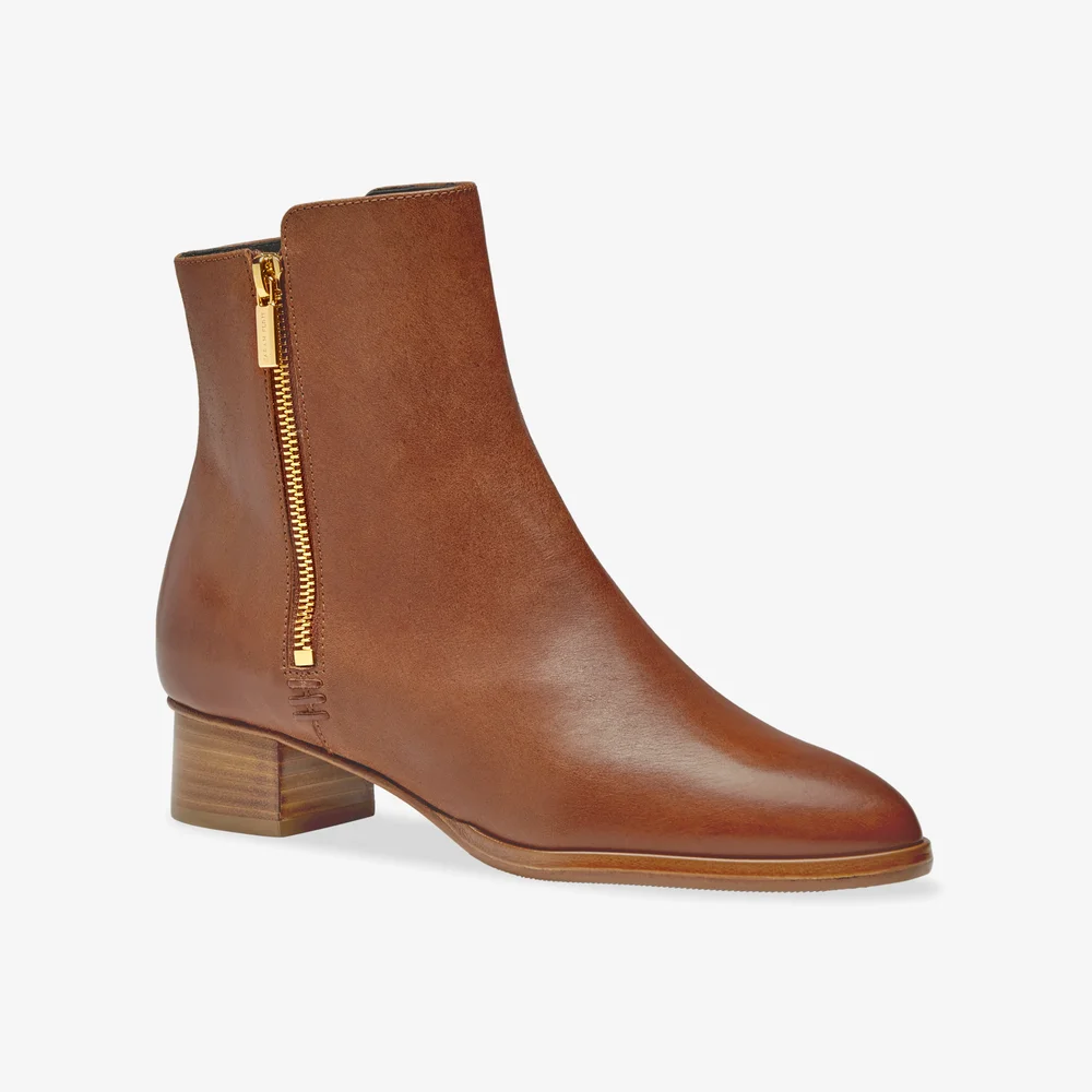 Sarah Flint Perfect Zip Bootie 30 :: Saddle Vachetta