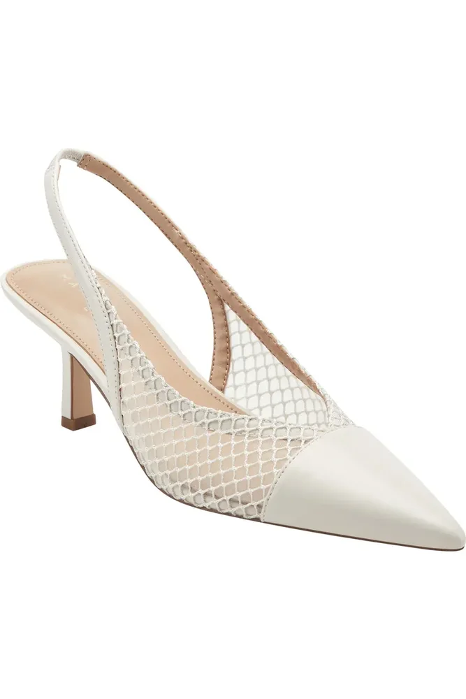 Gipsi Pointed Toe Slingback Pump (Ivory)