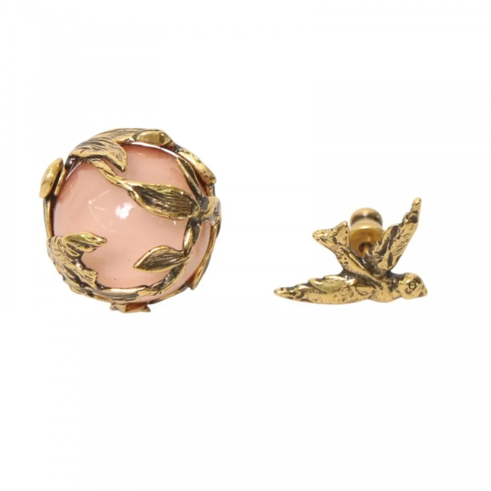 Pre-Owned Earrings Gold Pink