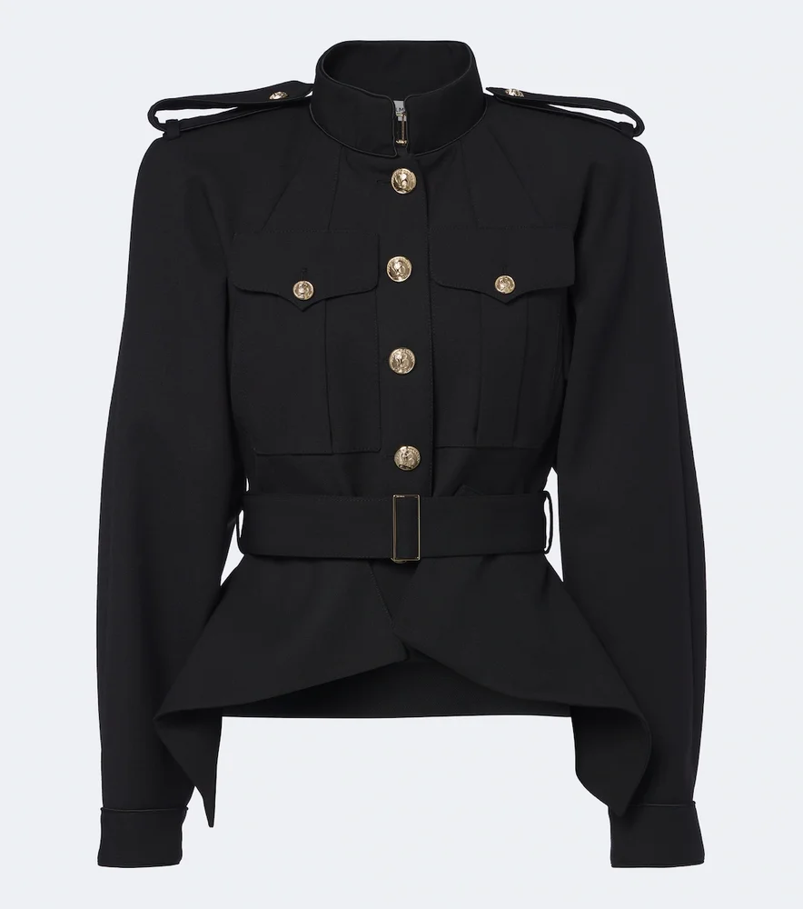 Belted wool jacket