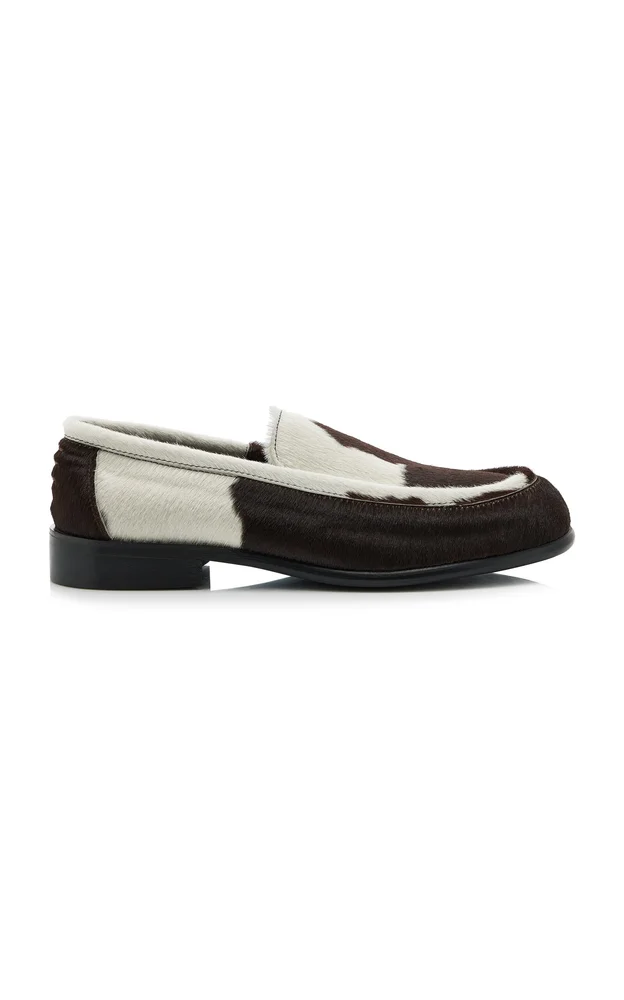 Exclusive Bowie Cow-Print Pony Hair Loafers