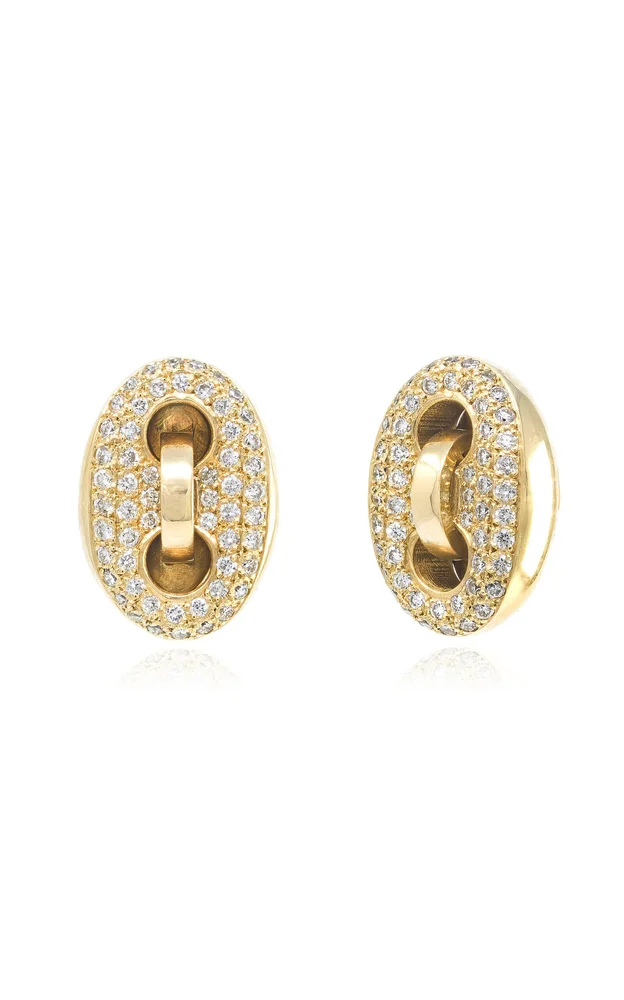Mini Mariner 18K Yellow Gold Diamond Earrings