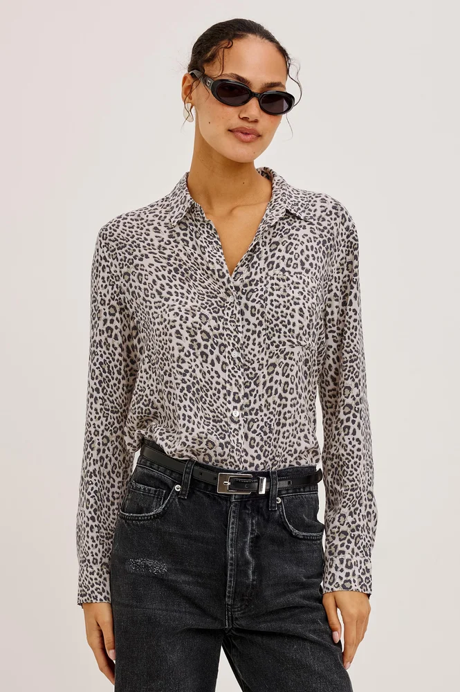 JOSEPHINE SHIRT - ECRU CHEETAH