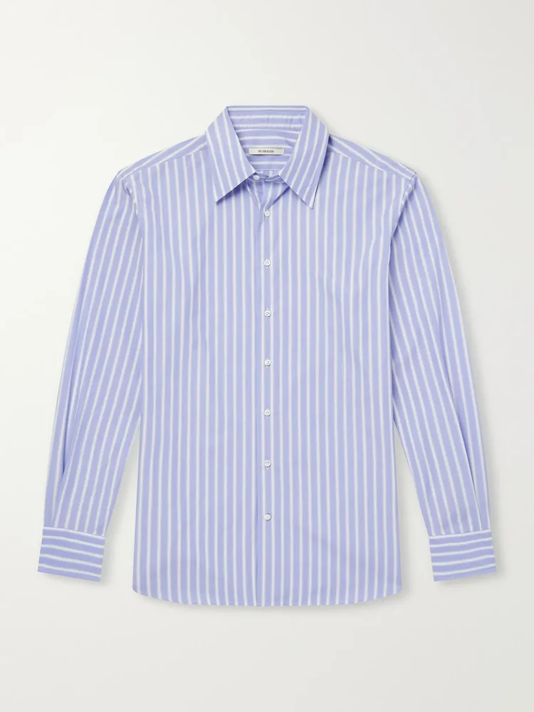 Striped Supima Cotton-Poplin Shirt