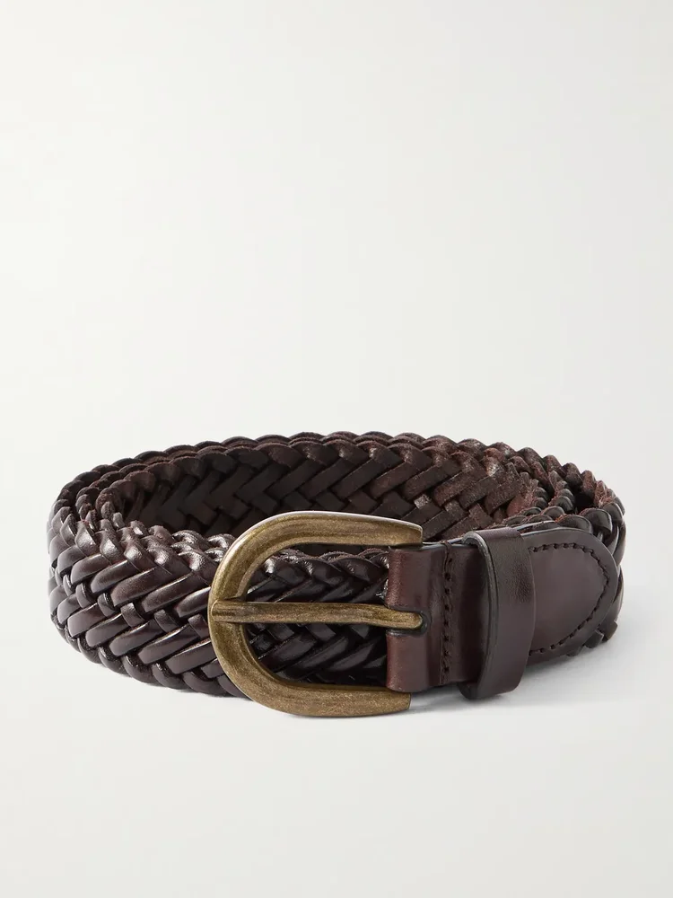 3cm Woven Leather Belt