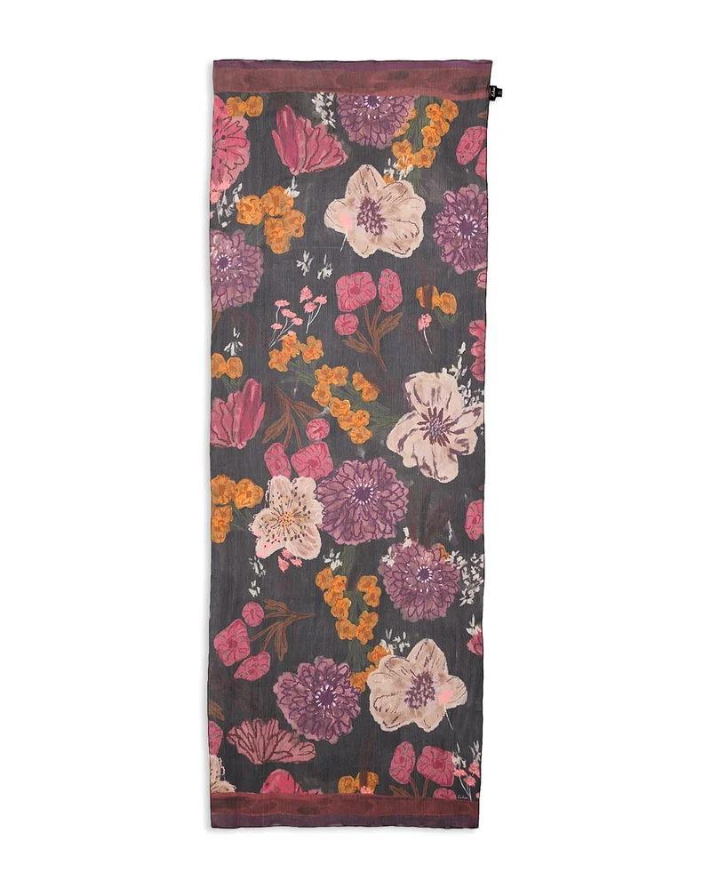 Wildflower Crinkle Silk Wrap