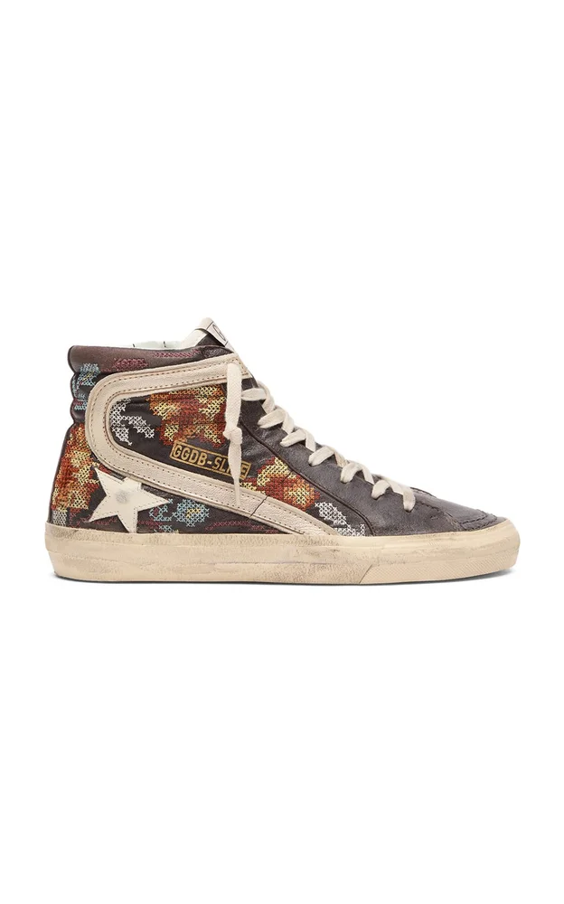 Slide Nappa High-Top Sneakers