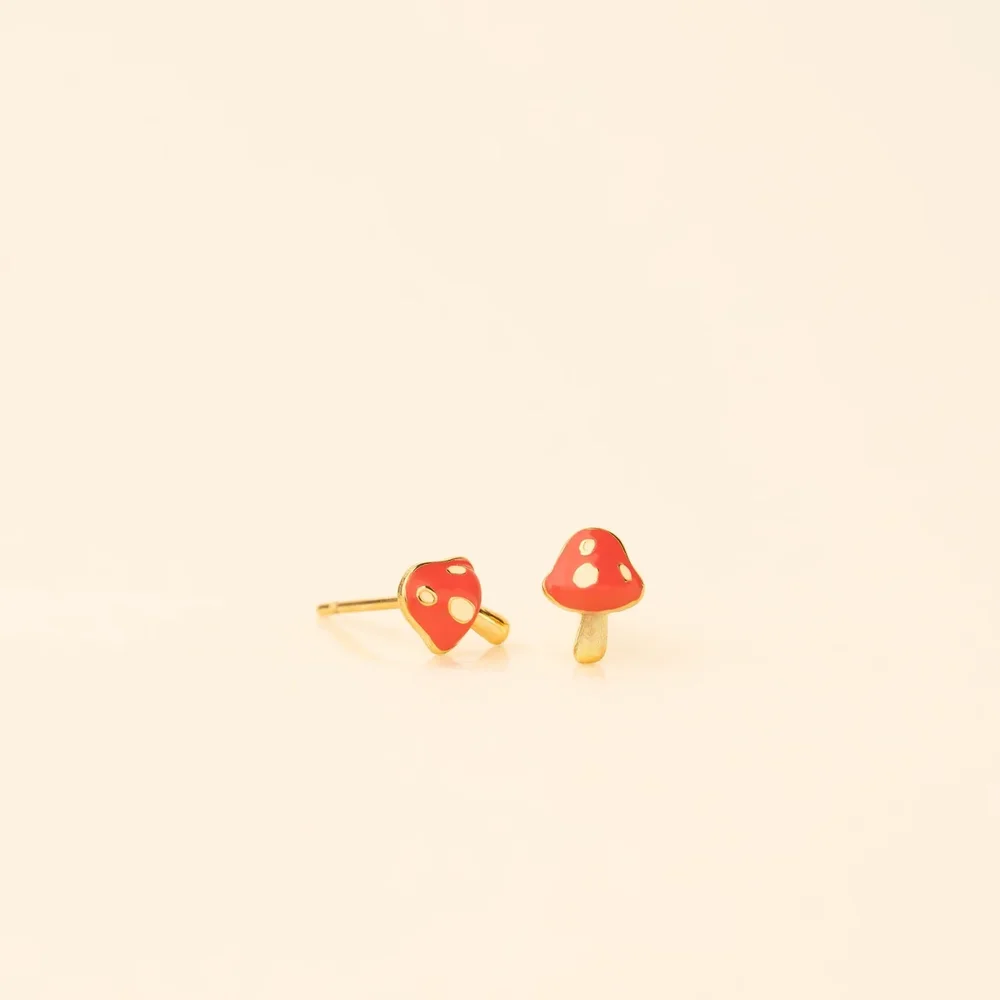 Mushroom Stud Earrings