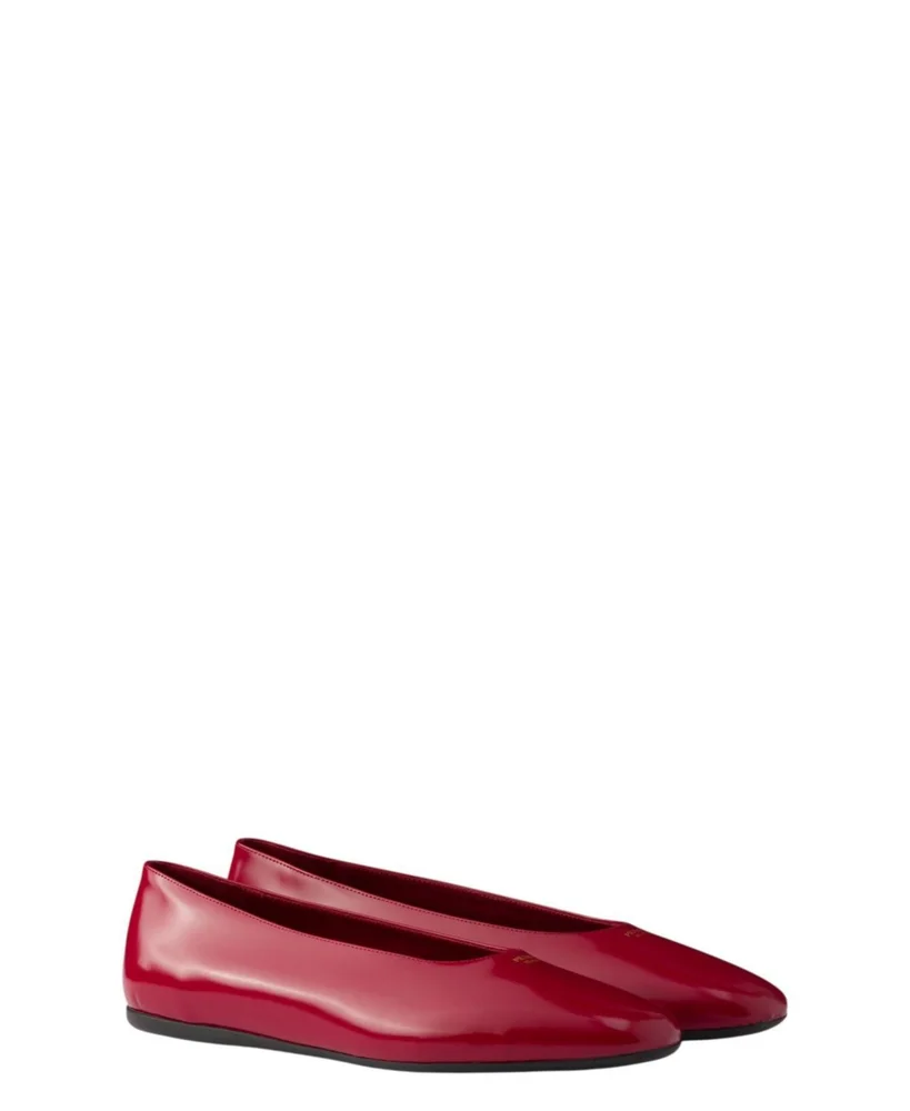 Brushed Leather Ballerinas