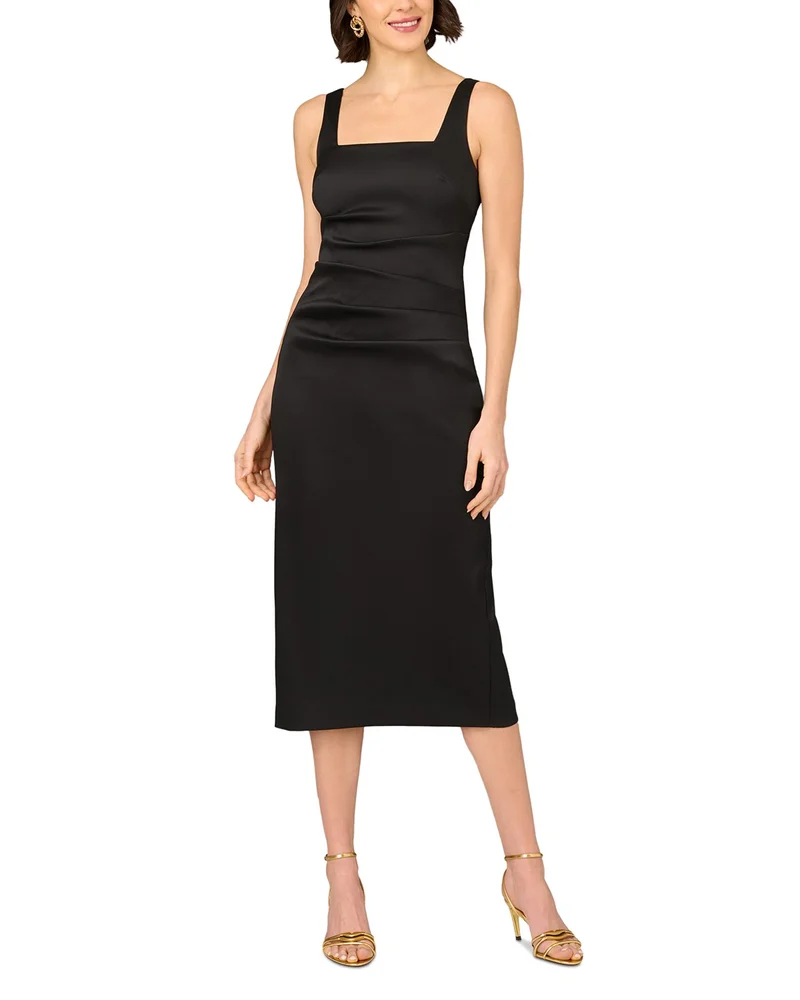 Stretch Mikado Midi Dress