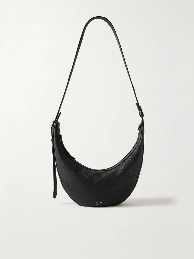 Augustina small textured-leather shoulder bag